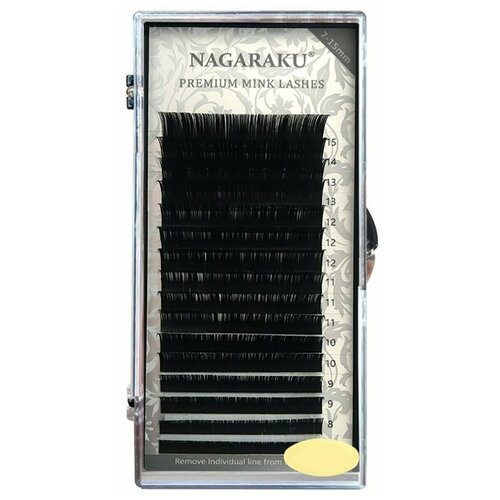 Купить Nagaraku черные ресницы L 0, 10 7-15 микс, черный, искусственное волокно