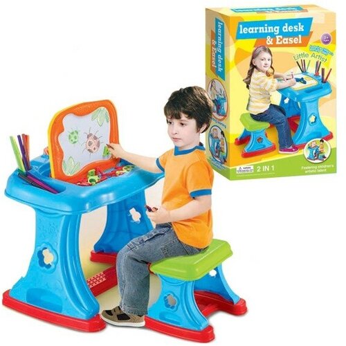 2 в 1 игрушечный мольберт и детский учебный стол