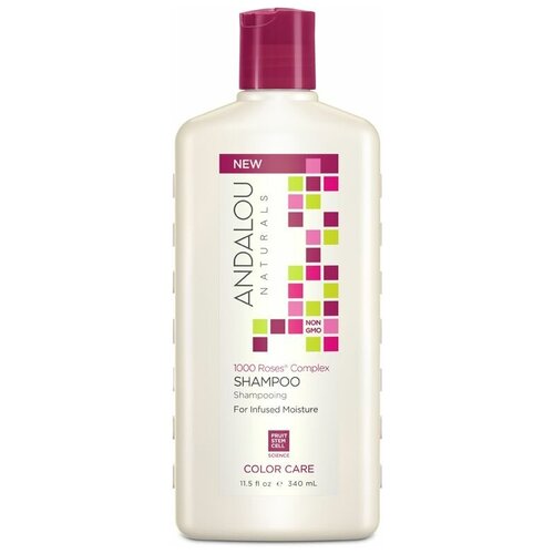 Andalou Naturals шампунь 1000 Roses Complex Color Care для сухих, поврежденных и окрашенных волос, 340 мл