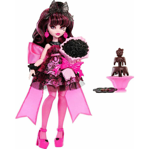 Кукла Дракулаура Monster high Бал монстров, Monster Ball Draculaura Doll HNF68 набор монстр хай клод вульф и дракулаура музыкальный фестиваль monster high music festival clawd wolf draculaura