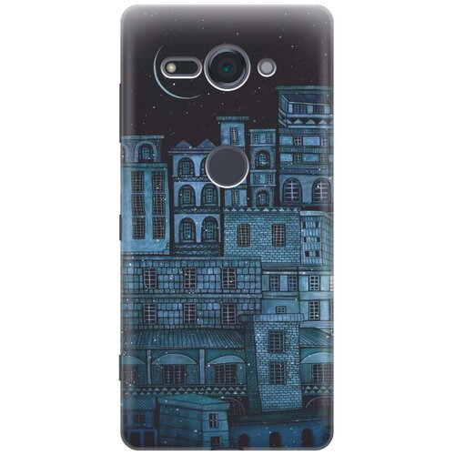 фото Re:pa накладка transparent для sony xperia xz2 compact с принтом "ночь над городом"