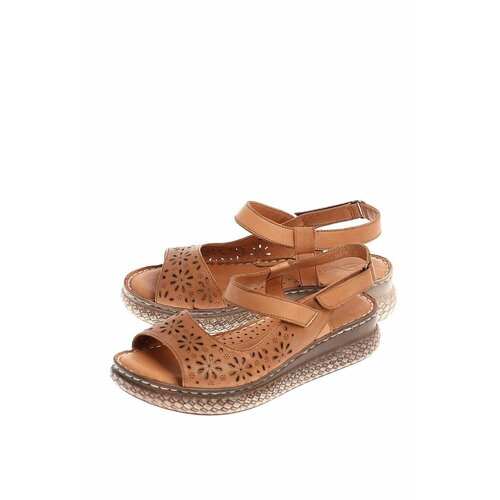 Босоножки  Estello, натуральная кожа, размер 38, коричневый