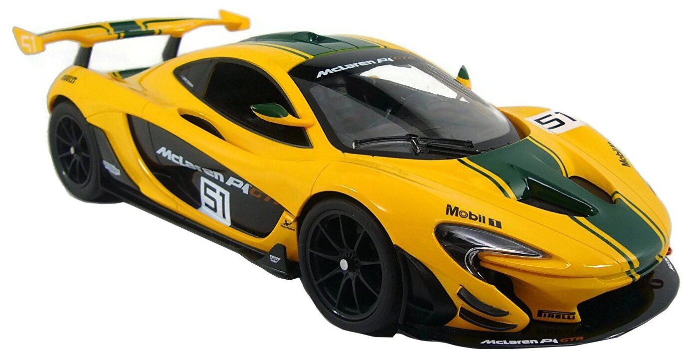 Гоночная машина Rastar McLaren P1 GTR 75000, 1:14, 33.6 см, желтый