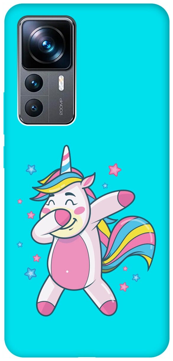 Матовый чехол Unicorn Dab для Xiaomi 12T / 12T Pro / Сяоми 12Т / 12Т Про с 3D эффектом мятный