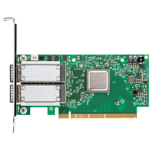 Сетевая карта Infiniband ConnectX-5 VPI adapter card, EDR IB (100Gb/ s) and 100GbE, dual-port QSFP28, PCIe3.0 x16, tall bracket (MCX556A-ECAT)