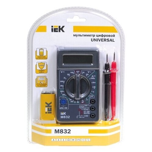 электроизмерительные мультиметры и тестеры fluke 1503 IEK Мультиметр цифровой Universal M832 TMD-2S-832 (68 шт.)