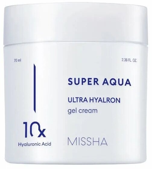 Ультраувлажняющий охлаждающий гель-крем Missha Super Aqua Ultra Hyalron Gel Cream, 70 мл