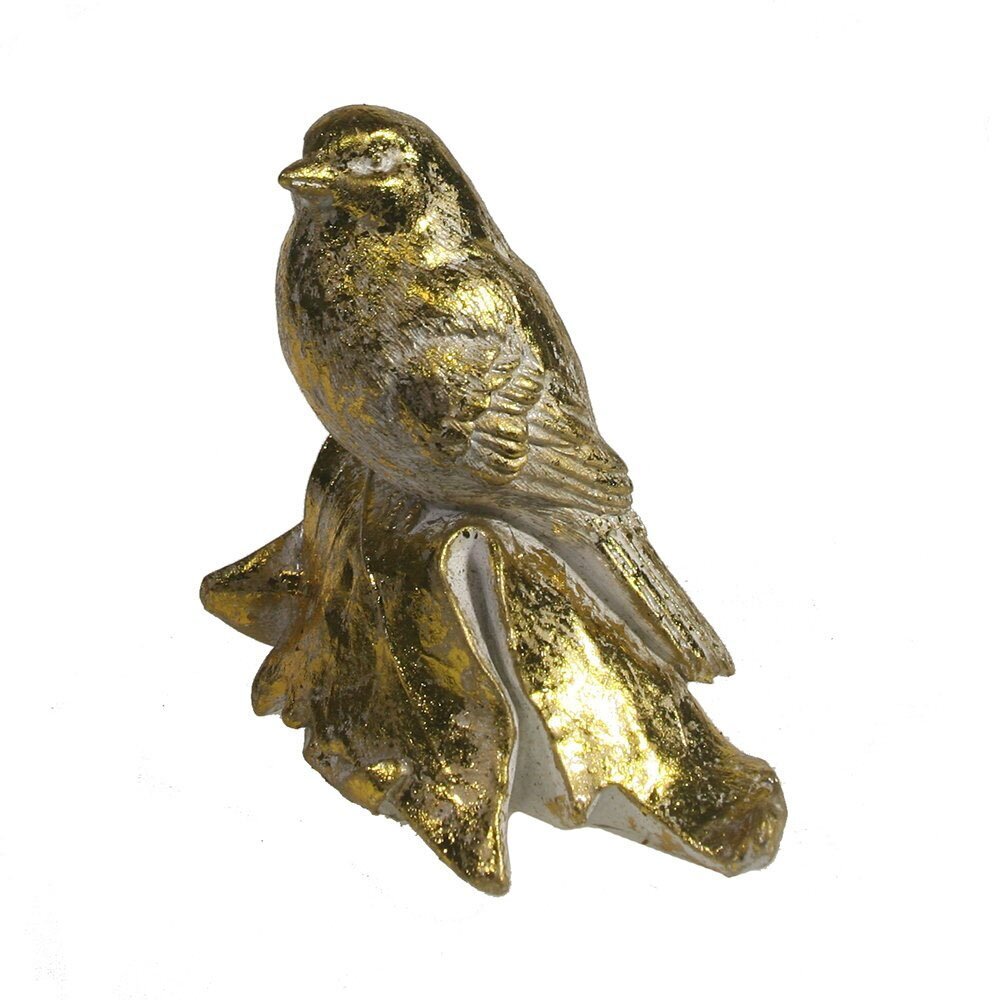 Фигура декоративная Птичка на листочке (золото) 4*6 *11см KSMR-715283/D095