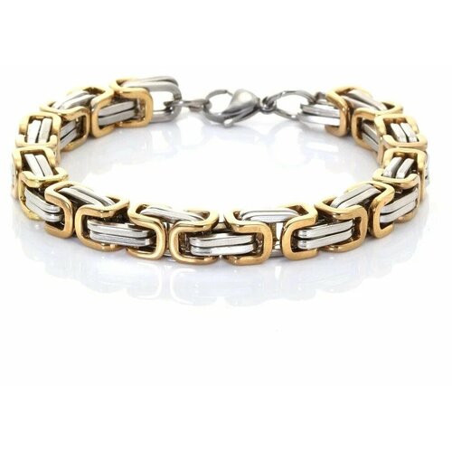 фото Браслет-цепочка kyle, 1 шт., размер 20 см, размер m, диаметр 12 см, золотой