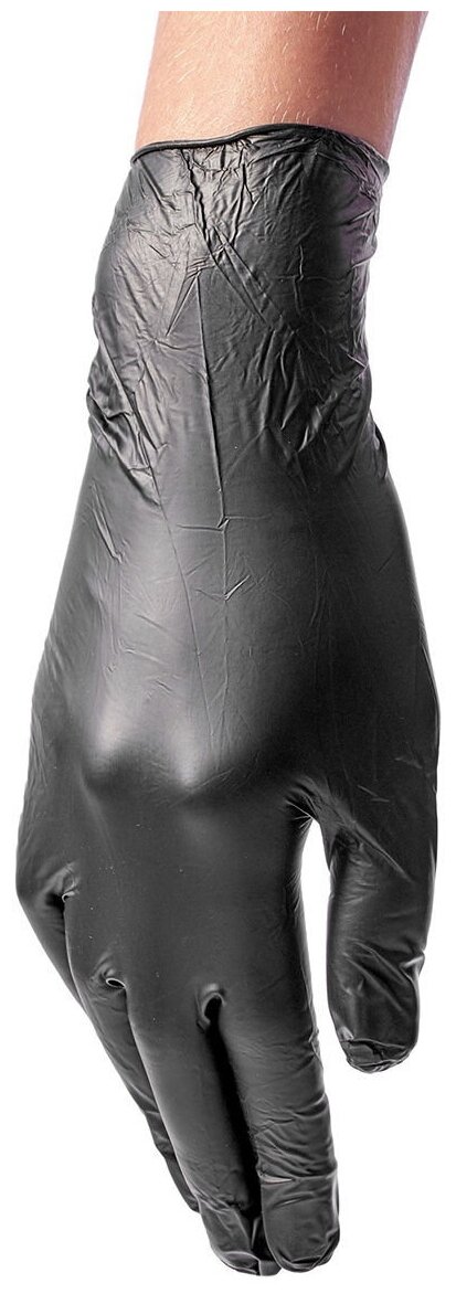 Перчатки Benovy виниловые одноразовые, 50 пар, размер M, цвет черный
