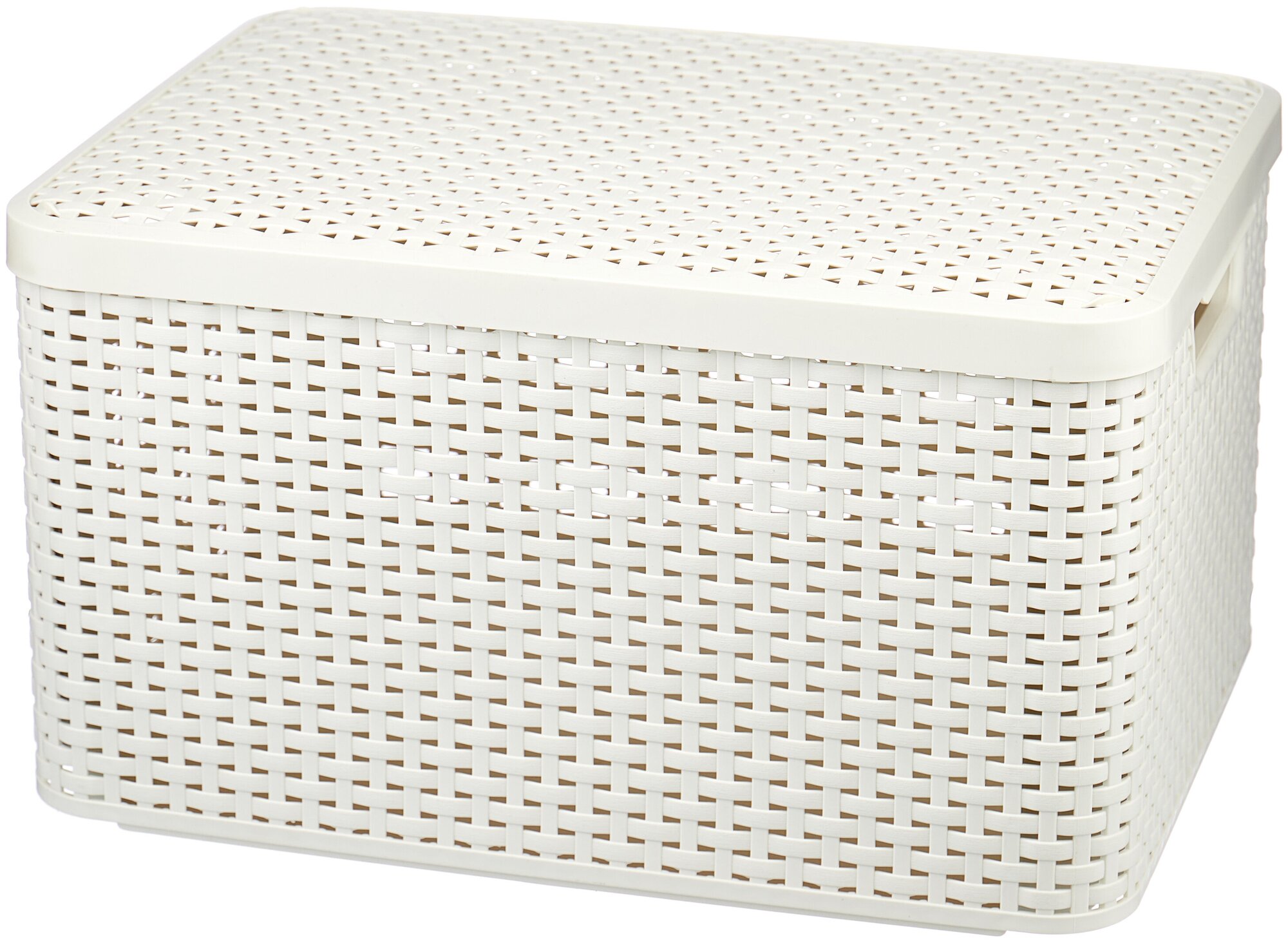 Корзина для белья CURVER с крышкой Rattan Style Box L