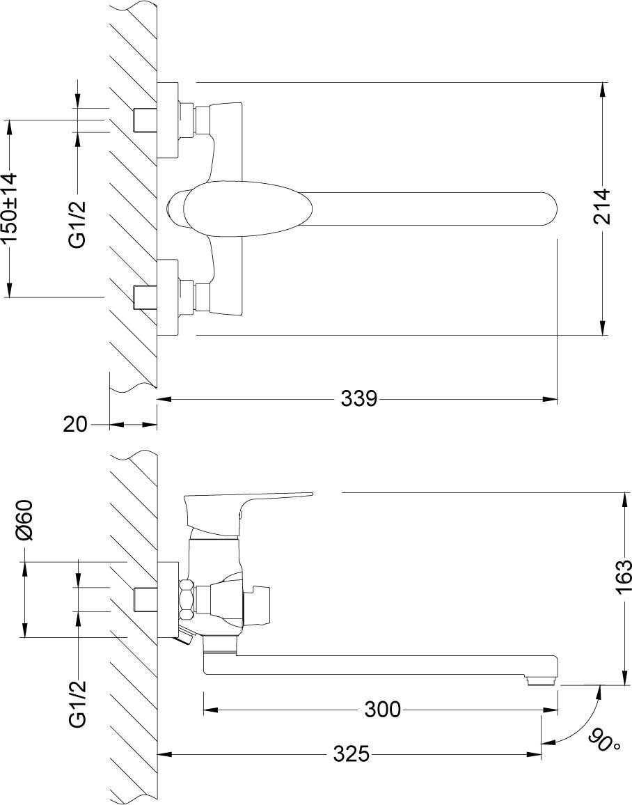 Смеситель для ванной с душем LEMARK LM0251C - фото №17