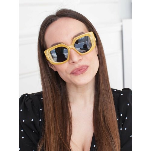 фото Солнцезащитные очки неушанка, синий, желтый