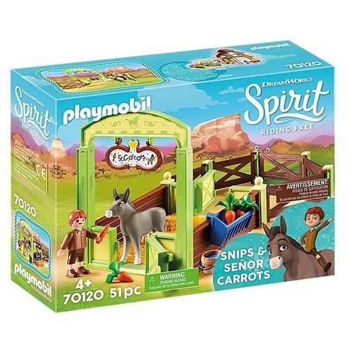 фото Набор с элементами конструктора playmobil spirit riding free 70120 загон для лошадей