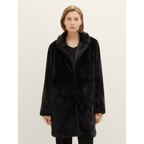 Пальто  Tom Tailor, демисезон/зима, силуэт свободный, средней длины, размер L, черный