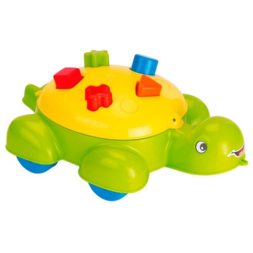 Каталка-игрушка Dolu Turtle Shape Sorter (6016), зеленый машины dolu игрушка бетономешалка