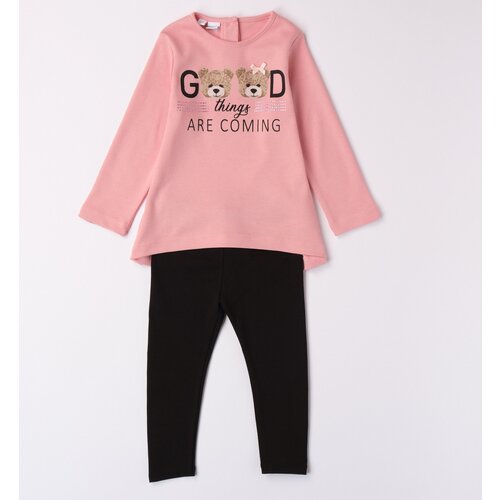 Комплект одежды Ido, размер 3A, черный, розовый