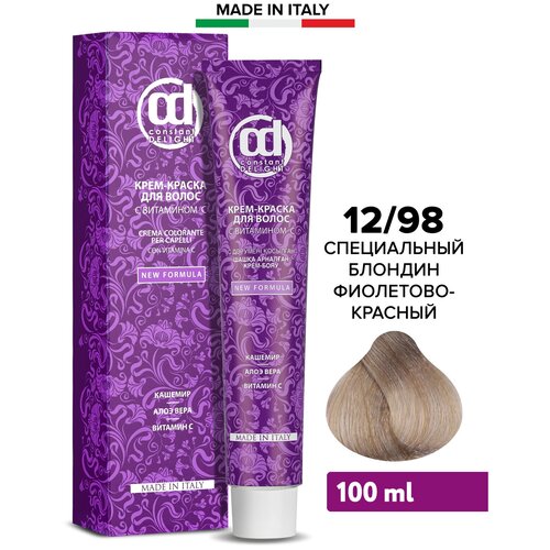 Constant Delight Colorante Per Capelli Крем-краска для волос с витамином С, 12/98 специальный блондин фиолетово-красный, 100 мл