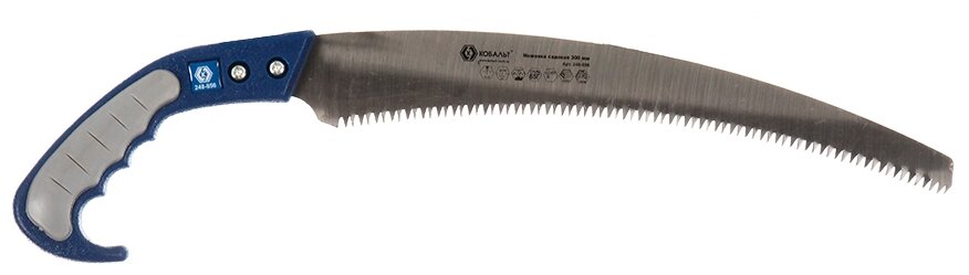 Ножовка садовая кобальт 300 мм, шаг 3.5 мм/ 7 TPI, закаленный зуб, 3D-заточка, двухкомпоне