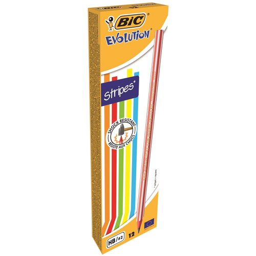 BIC Набор чернографитных карандашей Evolution Stripes 12 шт (918487) 12 шт.