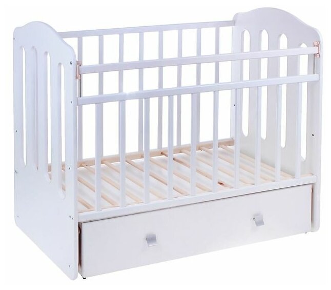 фото Кроватка Волжская деревообрабатывающая компания Чудо (с ящиком), качалка, универсальный маятник