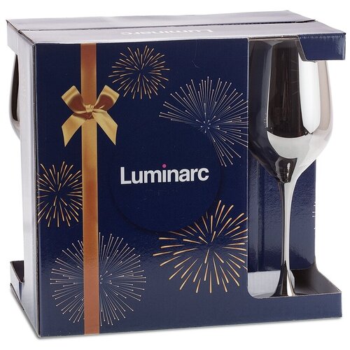 фото Набор бокалов для вина luminarc сияющий графит селест 350 мл, 6 шт