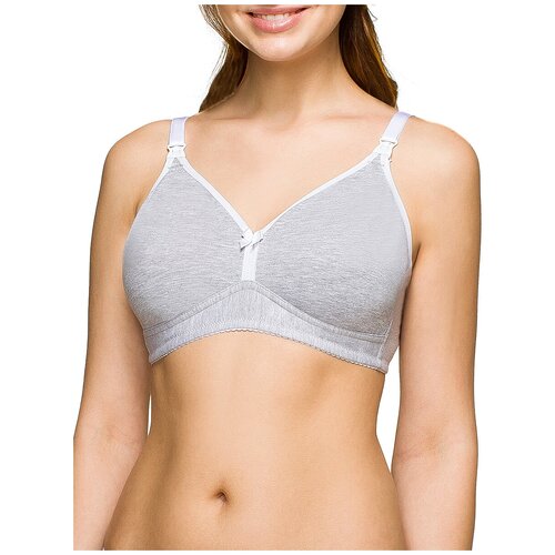 фото 2533 бюстгальтер послеродовой "фэст" размер (85-b) серый меланж/белый