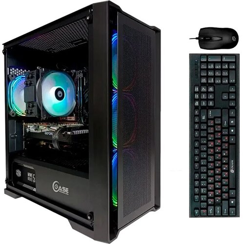 Игровой компьютер 675861 (Core i5-12400F 2500 МГц/Intel B660/16 ГБ 4.8 ГГц DDR5/256 ГБ SSD/Radeon RX 6400 4 ГБ/Powercase Micro X4B/500W)