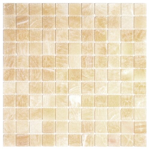 Мозаика из Natural Mosaic 4M073-26T-(Onyx-Yellow) 4 мм оникса желтый светлый квадрат матовый