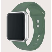 Ремешок для Apple Watch силиконовый / 42,44,45 мм / S, M / цвет темно-зелёный