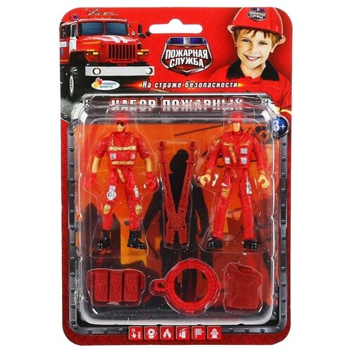 фото Набор фигурок играем вместе пожарные, с аксессуарами, на блистере (1412y239-r)