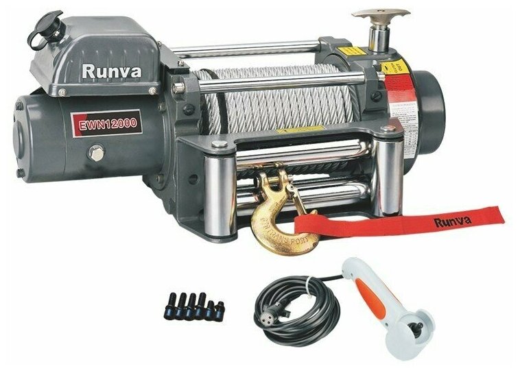 Лебедка Runva EWN 12000 U, 5450 кг, 12V, стальной трос