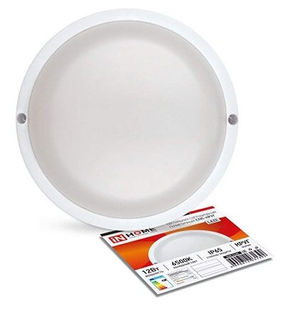 фото Светильник светодиодный герметичный спп-круг 12Вт 230В 4000К 960Лм IP65 IN HOME (720)