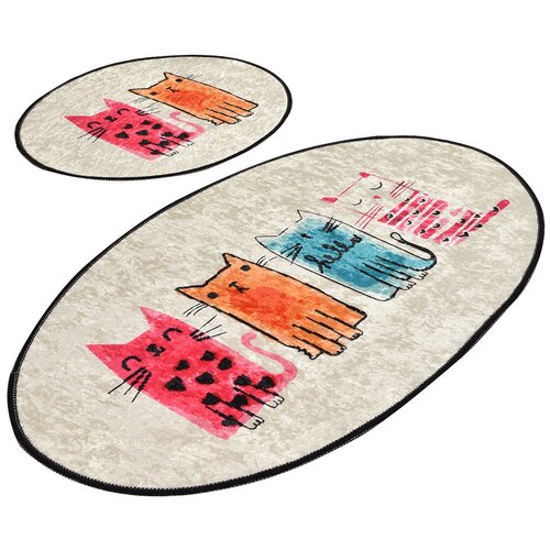 фото Chilai home набор из 2 ковриков для ванной 60x100 см, 50x60 см 8682125926070