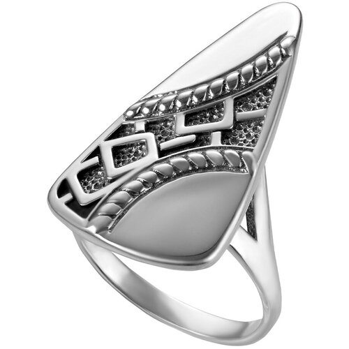 Кольцо Самородок Орегано, серебро, 925 проба, чернение, размер 17, серебряный