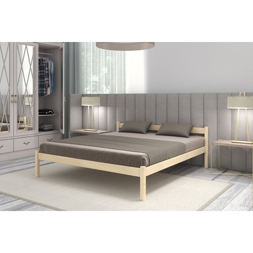 Кровать двуспальная деревянная190х160 см (габариты 200х175)