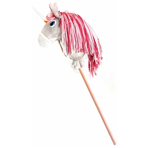 Лошадка на палке Тутси Маруся (630-2018), серый/розовый