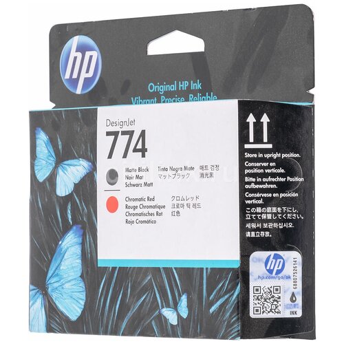 Картридж HP 774, черный / красный / P2V97A hp 774 photo black light gray printhead