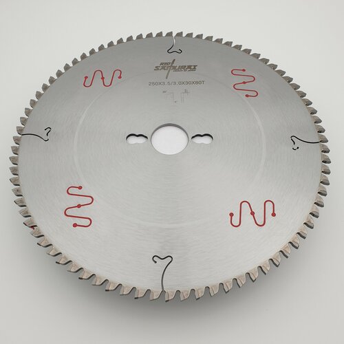 Диск пильный для алюминиевых профилей 250х3,5/3,0х30 z80 TFZN RED SAMURAI