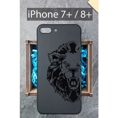 Силиконовый чехол Лев для iPhone 7+ / iPhone 8+ / Айфон 7+ / Айфон 8+ силиконовый чехол one king для iphone 7 iphone 8 айфон 7 айфон 8