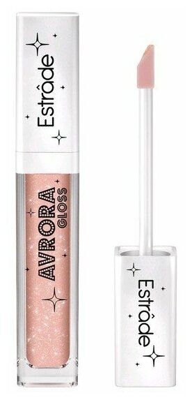 Мерцающий блеск для губ Estrade Avrora Gloss Glitter, тон: 102, кассиопея