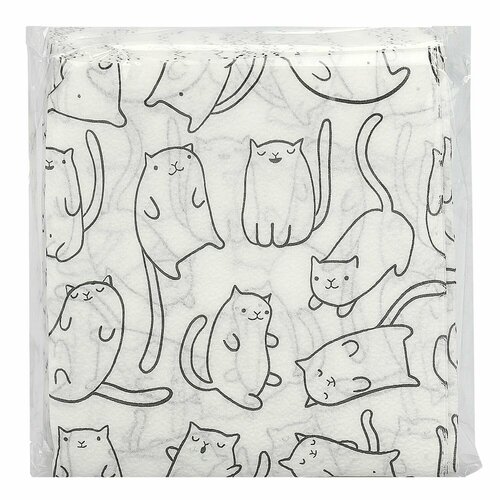 Салфетки бумажные Котики 1-сл 50 шт 363₽