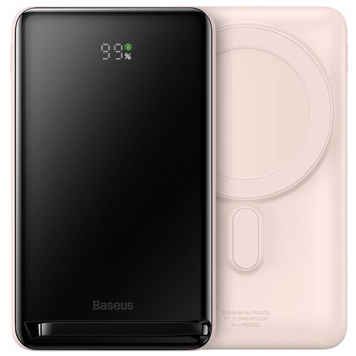 Внешний аккумулятор повербанк Baseus Magnetic Power Bank 10000mAh 20W Pink Cable 50 см Type-C to Type-C 60W PPCX000204 550900₽