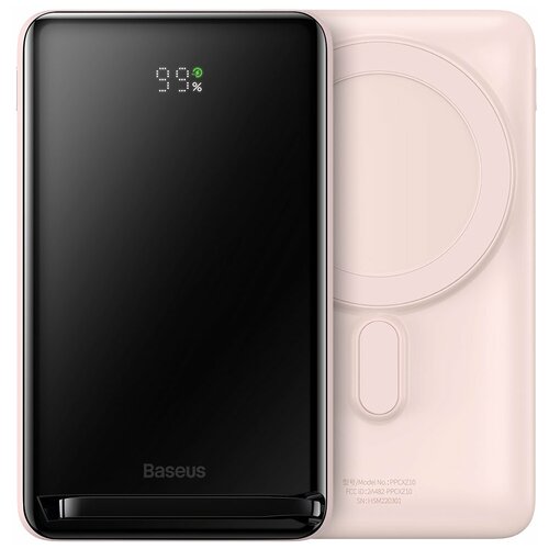 Внешний аккумулятор повербанк Baseus Magnetic Power Bank 10000mAh 20W Pink Cable 50 см Type-C to Type-C 60W PPCX000204