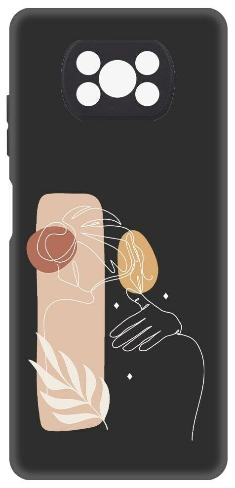 Чехол-накладка Krutoff Soft Case Нежность для Xiaomi Poco X3 Pro черный