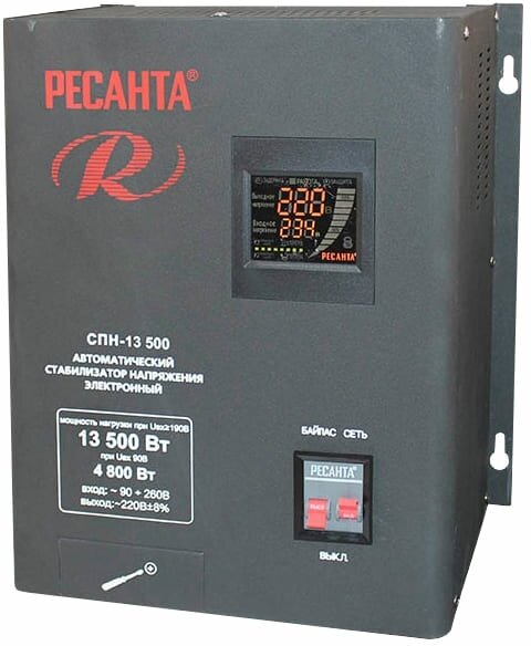 Релейный стабилизатор напряжения Ресанта СПН-13500 (13.5 кВА, 90-260 В)