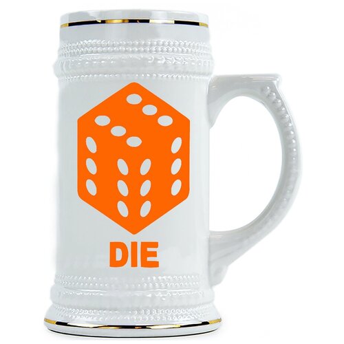 фото Пивная кружка кубик с точками drabs