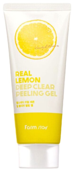 Farmstay пилинг-гель для лица Deep Clear Peeling Gel Real Lemon, 100 мл