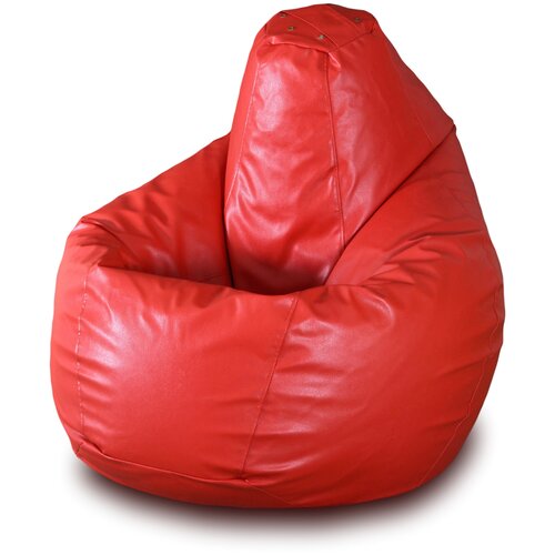 фото Пазитифчик кресло-груша однотонная 02 алый искусственная кожа