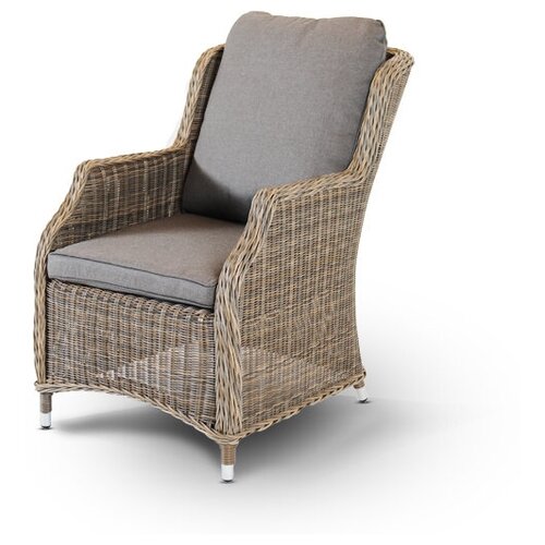 фото «неаполь» плетеный стул, серо-соломенный 4sis